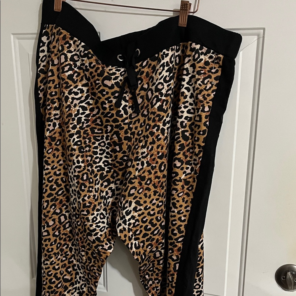 Leopard Print Track Pants